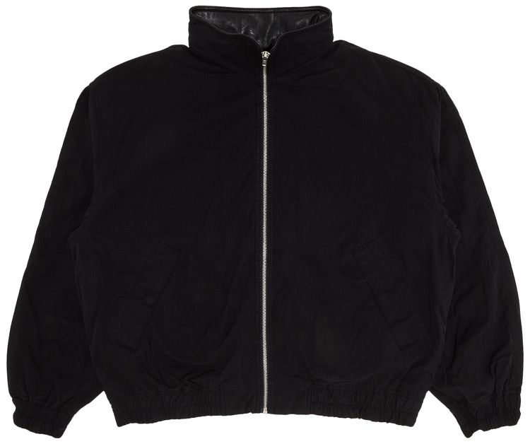 Supreme Leather Collar Utility Jacket Black