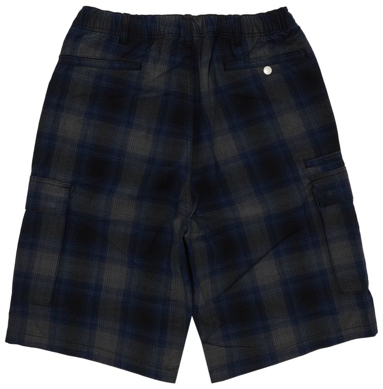 Supreme Shadow Plaid Cargo Short Black