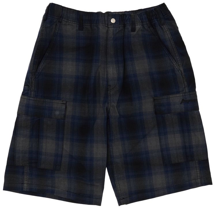 Supreme Shadow Plaid Cargo Short Black