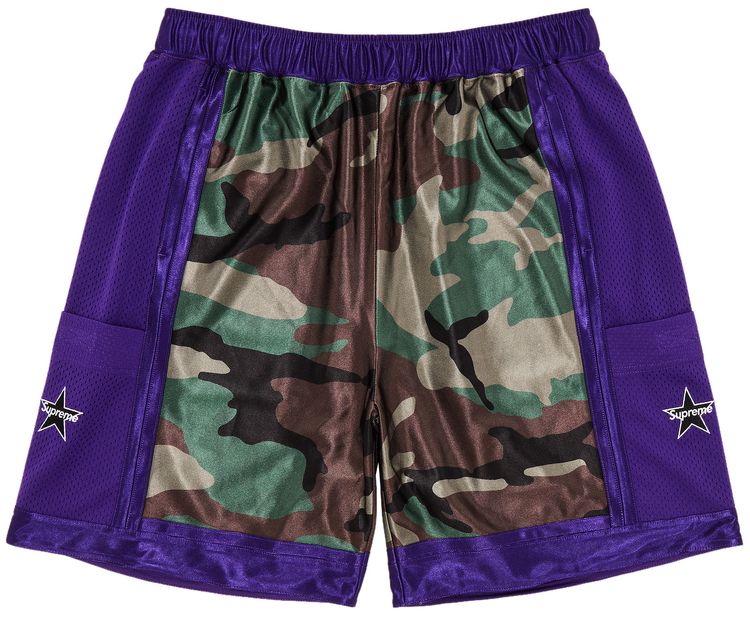 Supreme Side Pocket Basketball Short Woodland Camo