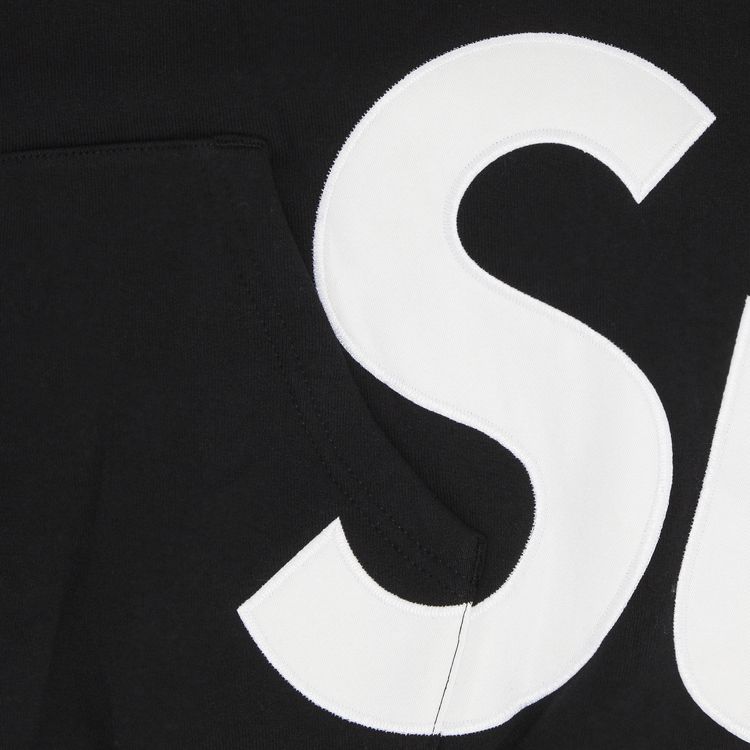 Supreme Big Logo Zip Up Hooded Sweatshirt Black
