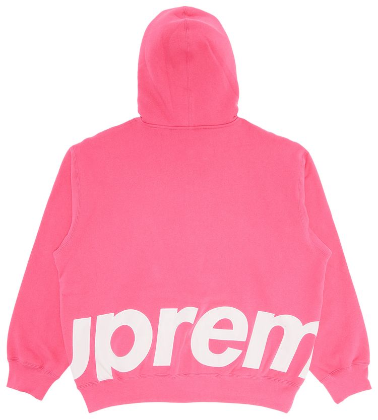 Supreme Big Logo Zip Up Hooded Sweatshirt Magenta