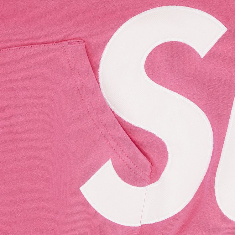 Supreme Big Logo Zip Up Hooded Sweatshirt Magenta