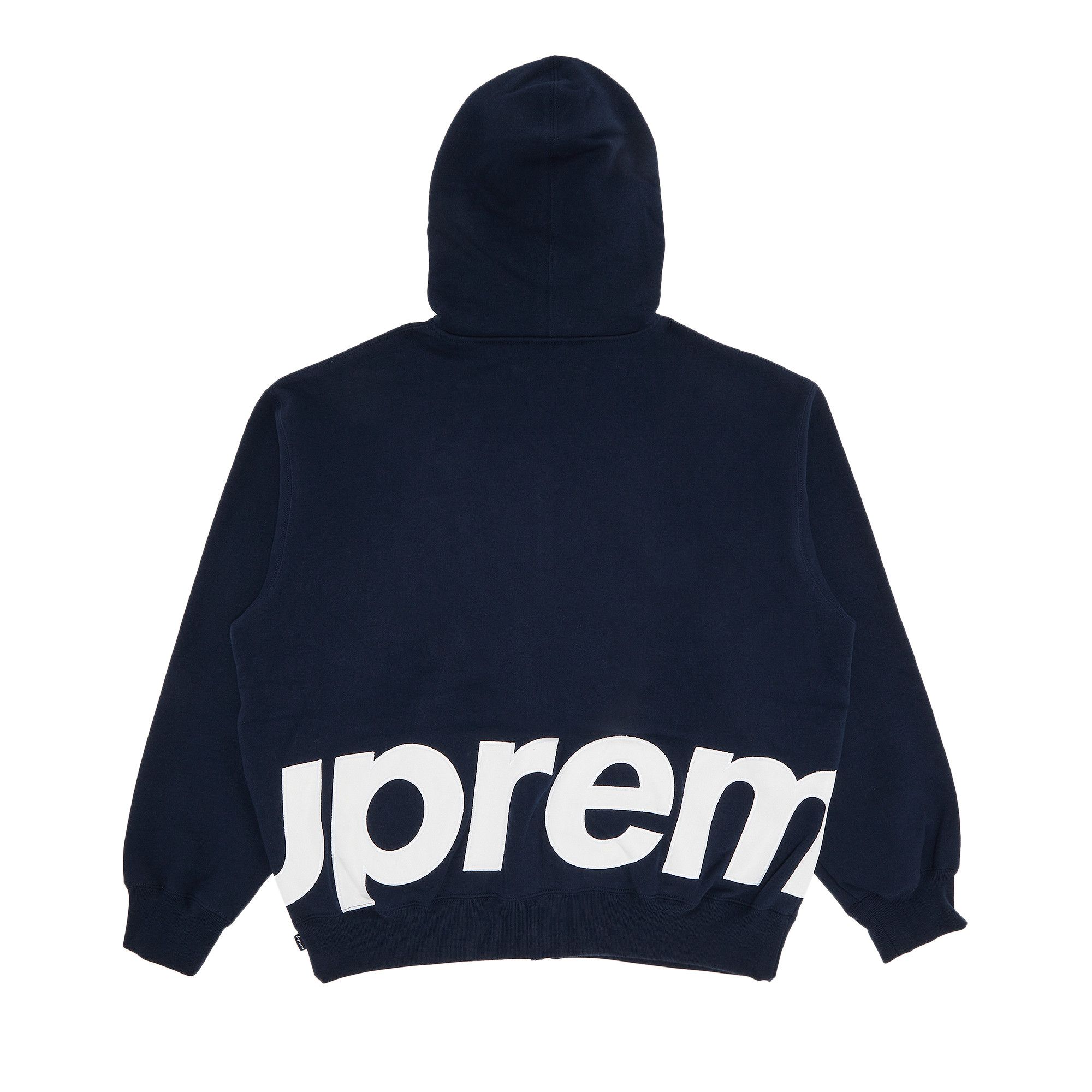 Buy Supreme Big Logo Zip Up Hooded Sweatshirt 'Navy