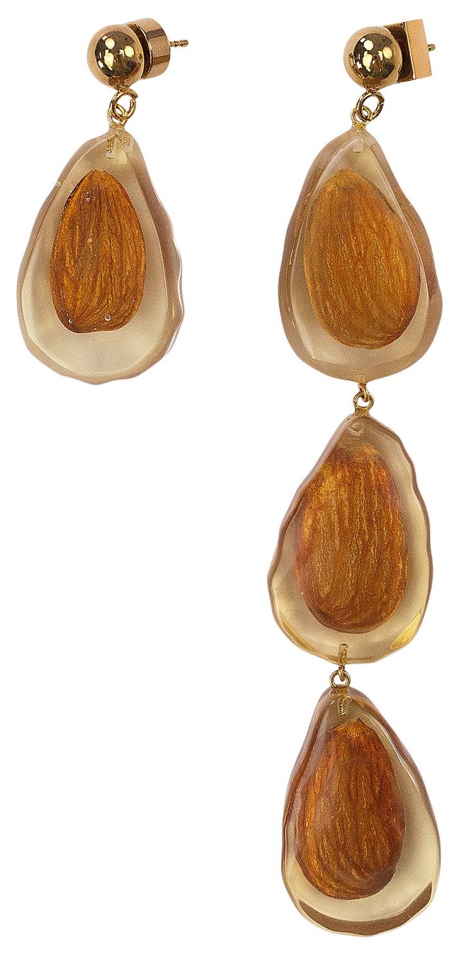 Jacquemus Les Amandes Earrings Brown