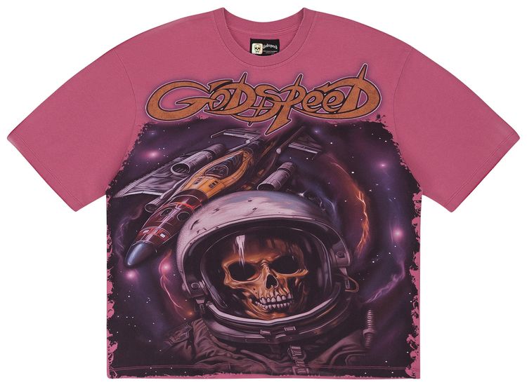 Godspeed Space Traveler T Shirt Pink