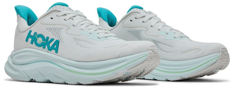 HOKA Wmns Clifton 10 White Cielo Blue