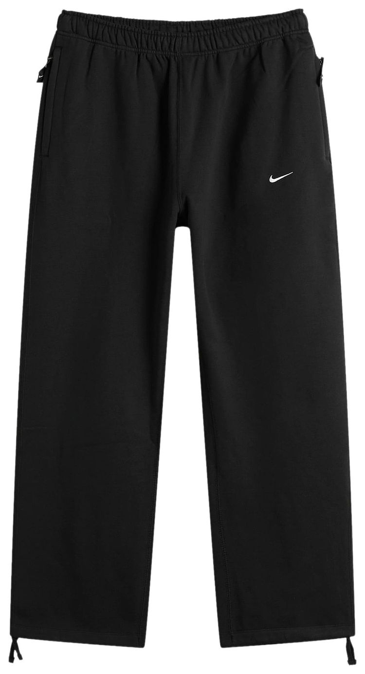 Nike Solo Swoosh Wide Fleece Pant Black