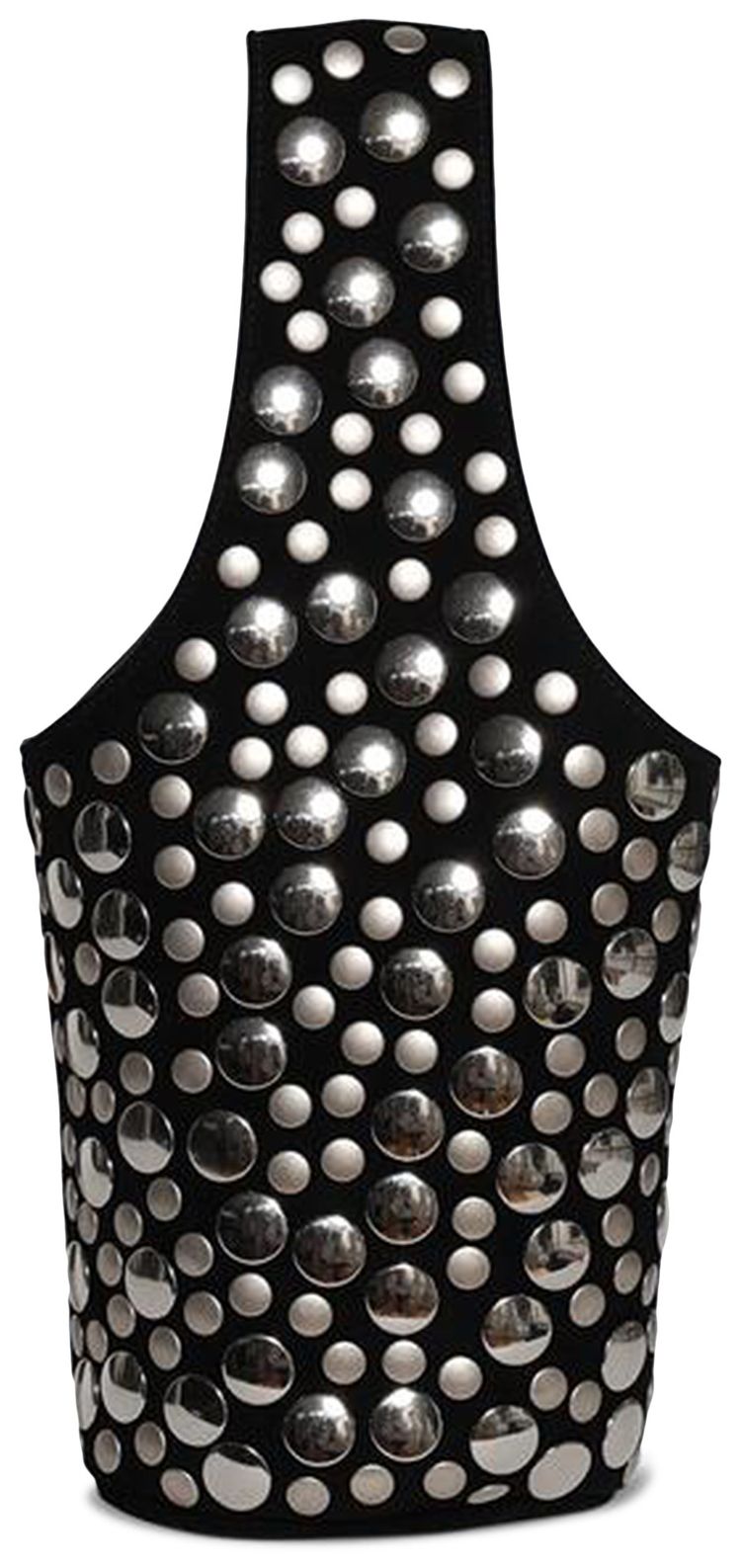 Khaite Livia Bag Black SuedeSilver Studs