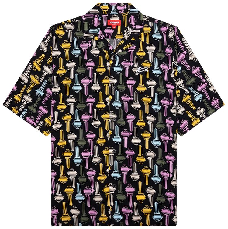 Icecream Keys Short Sleeve Woven Shirt Black