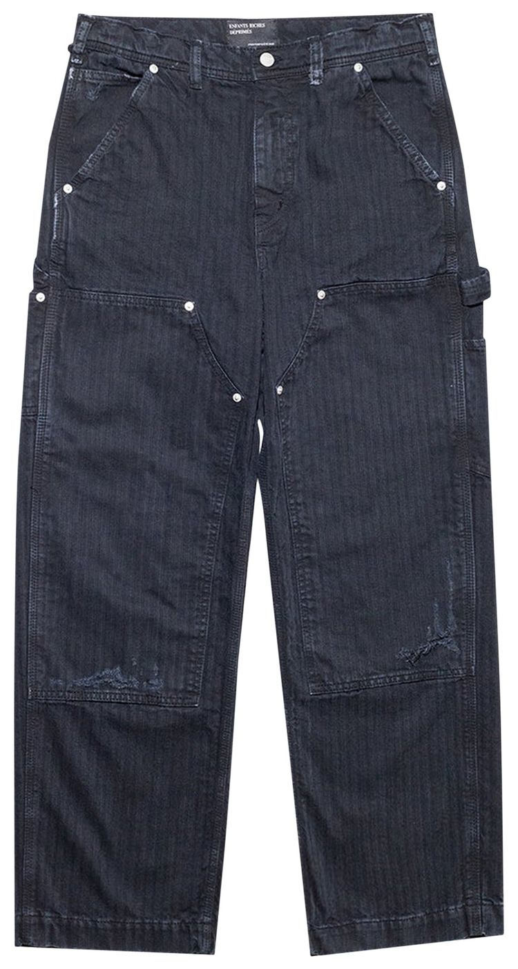 Enfants Riches Deprimes Double Knee Paint Pants Black