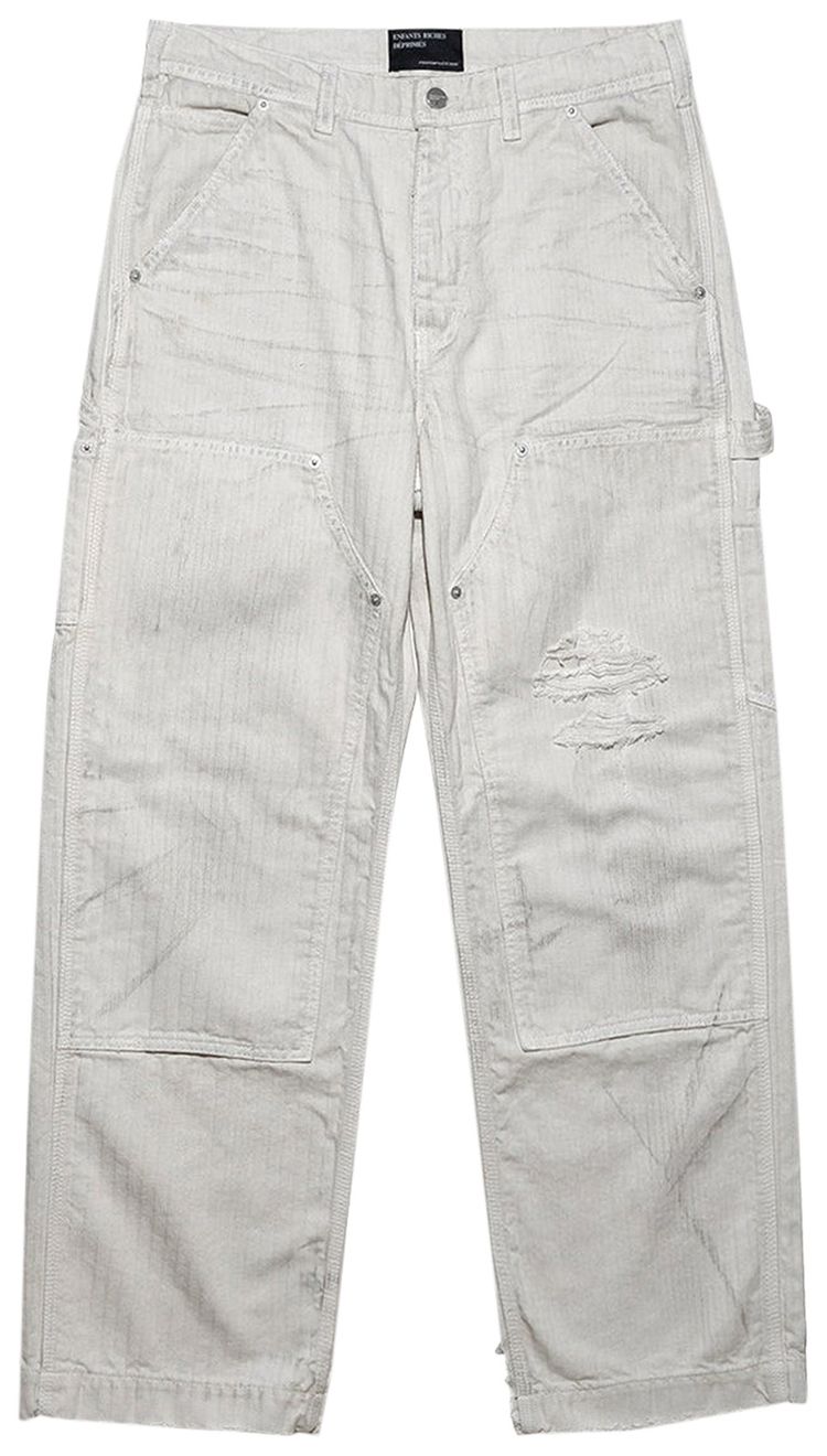 Enfants Riches Deprimes Double Knee Paint Pants White