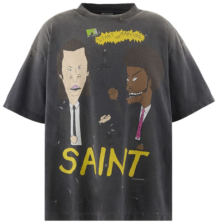 SAINT Mxxxxxx Rapture Short Sleeve T Shirt Black