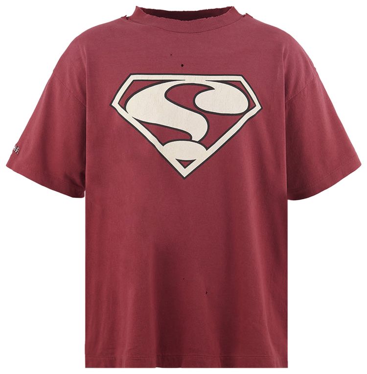 SAINT Mxxxxxx  Short Sleeve T Shirt Burgundy