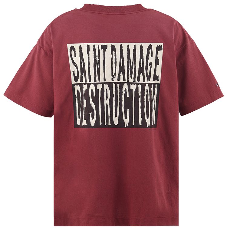 SAINT Mxxxxxx  Short Sleeve T Shirt Burgundy
