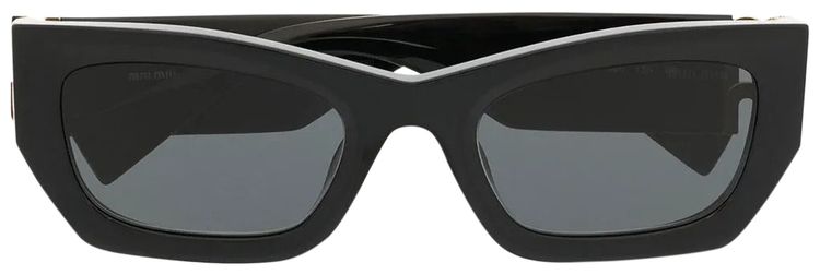 Miu Miu Oval Sunglasses Gold