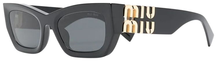 Miu Miu Oval Sunglasses Gold