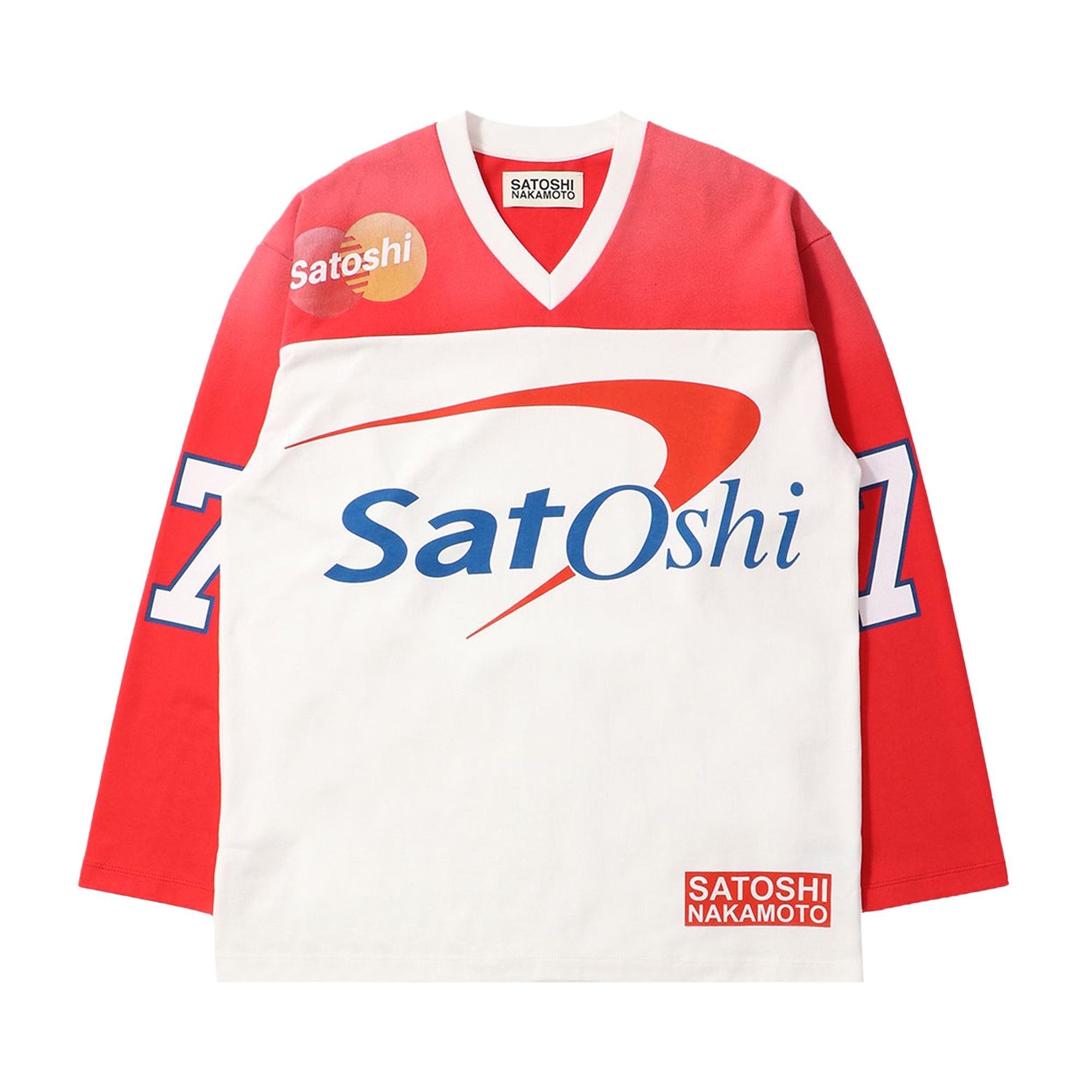 トップス SATOSHI NAKAMOTO BANK OF SATOSHI JERSEY Buy Satoshi Nakamoto Bank Of Satoshi Jersey 'White/Red