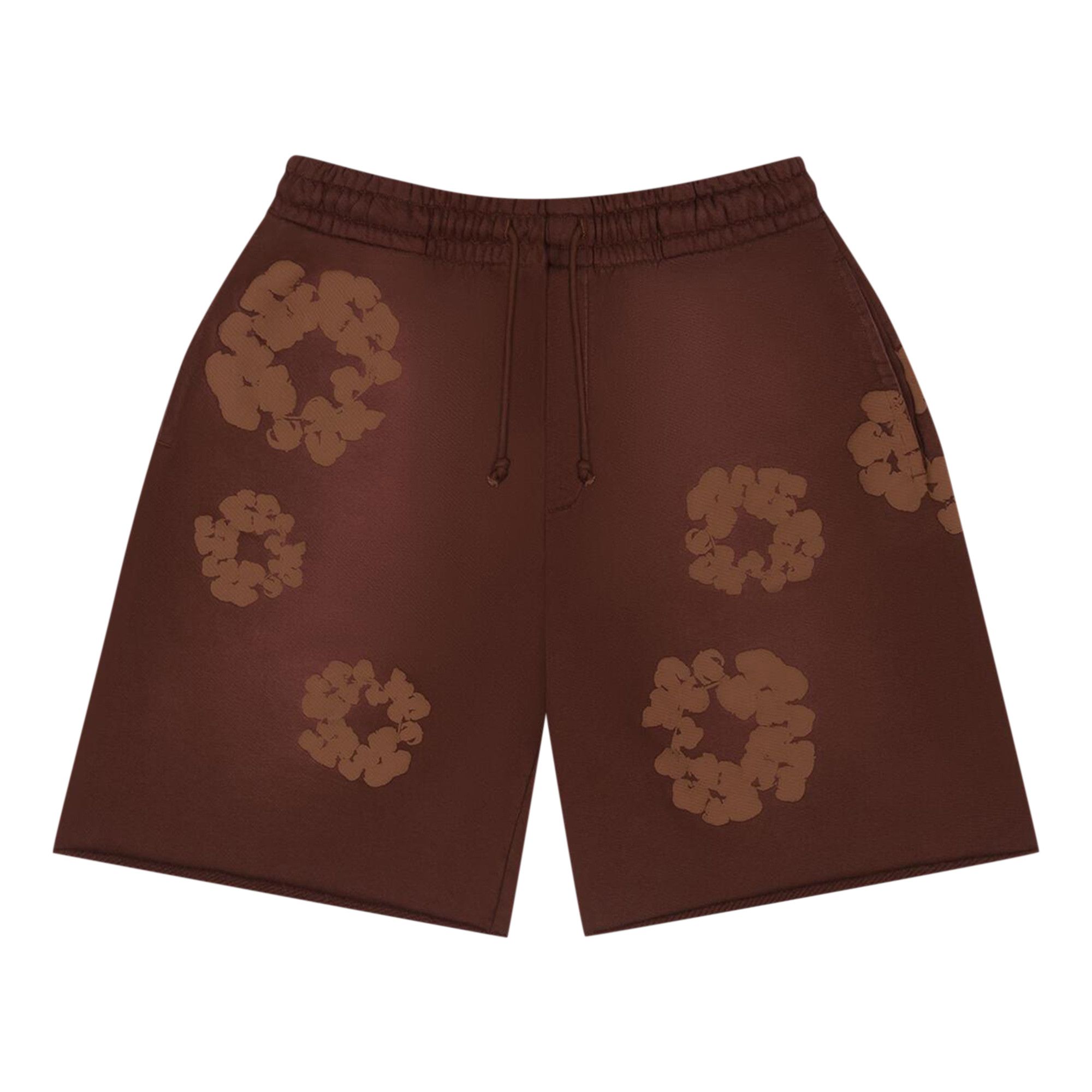 Buy Denim Tears Mono Cotton Wreath Sweat Shorts 'Brown
