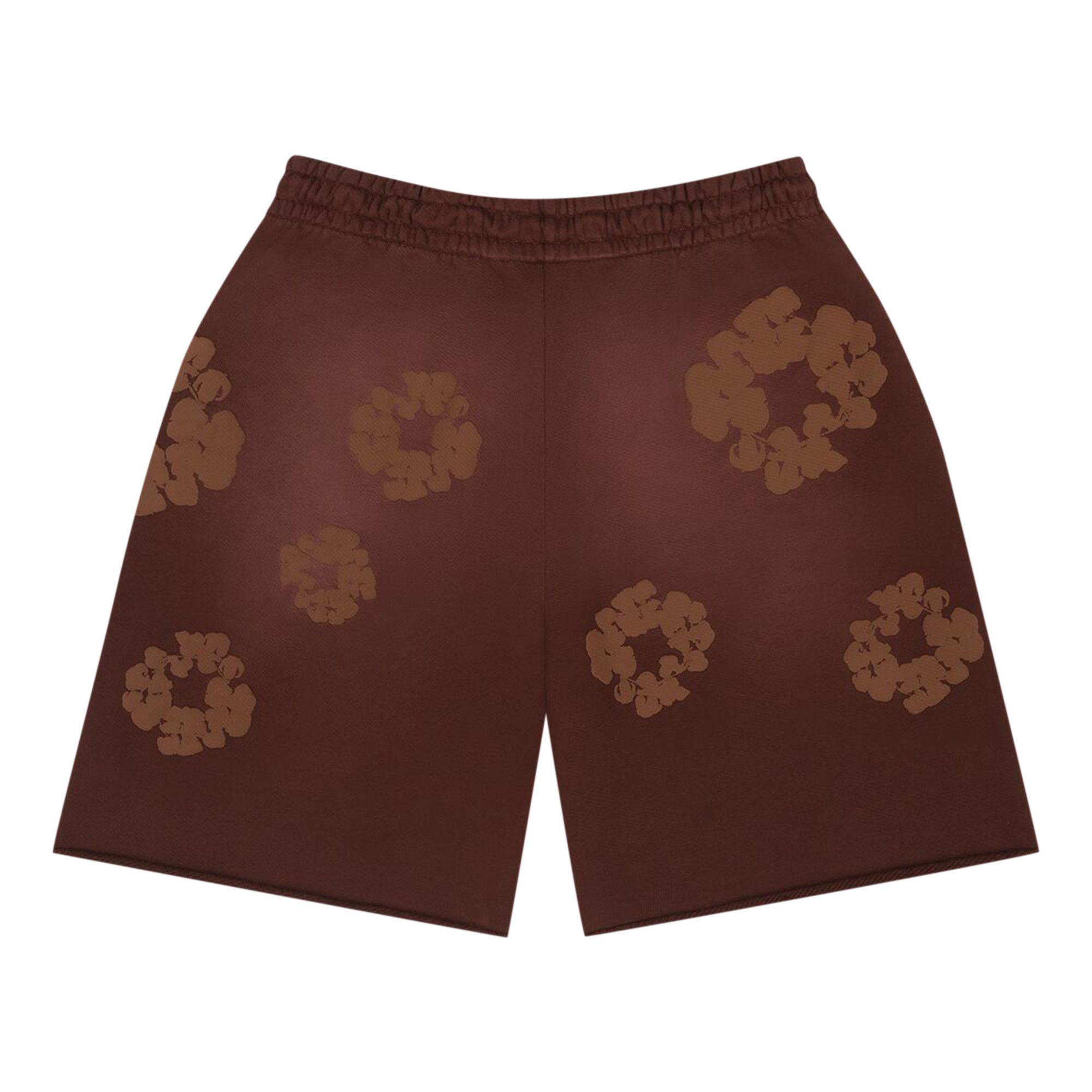 Buy Denim Tears Mono Cotton Wreath Sweat Shorts 'Brown