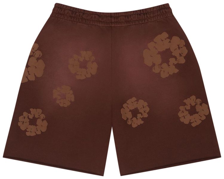 Denim Tears Mono Cotton Wreath Sweat Shorts Brown