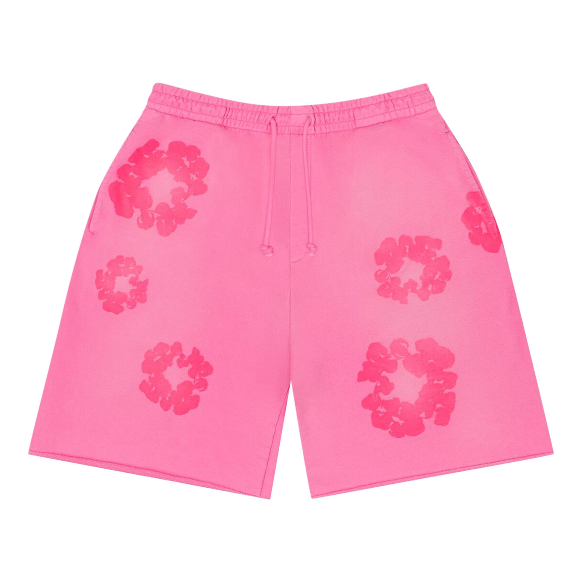 Buy Denim Tears Mono Cotton Wreath Sweat Shorts 'Pink