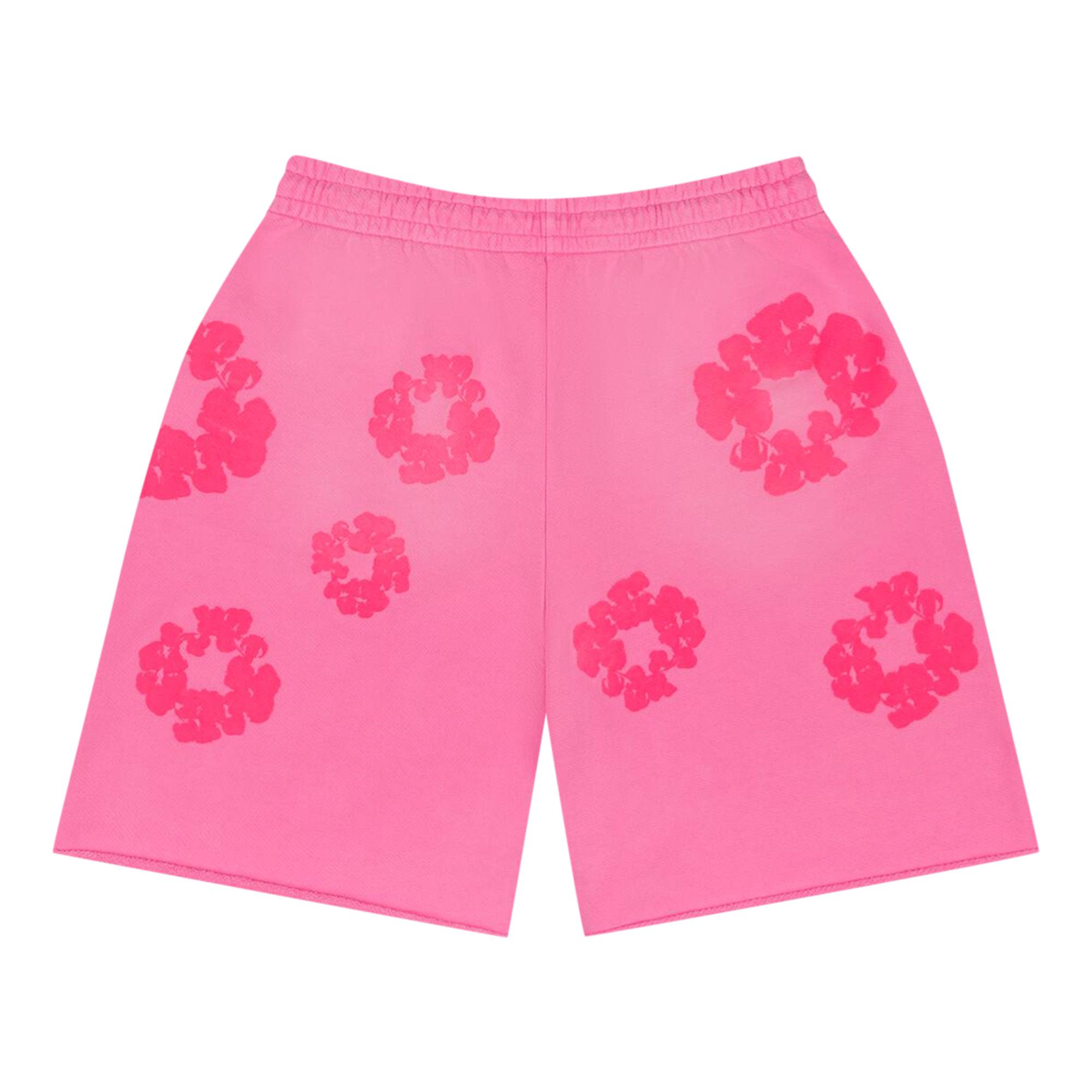 Buy Denim Tears Mono Cotton Wreath Sweat Shorts 'Pink