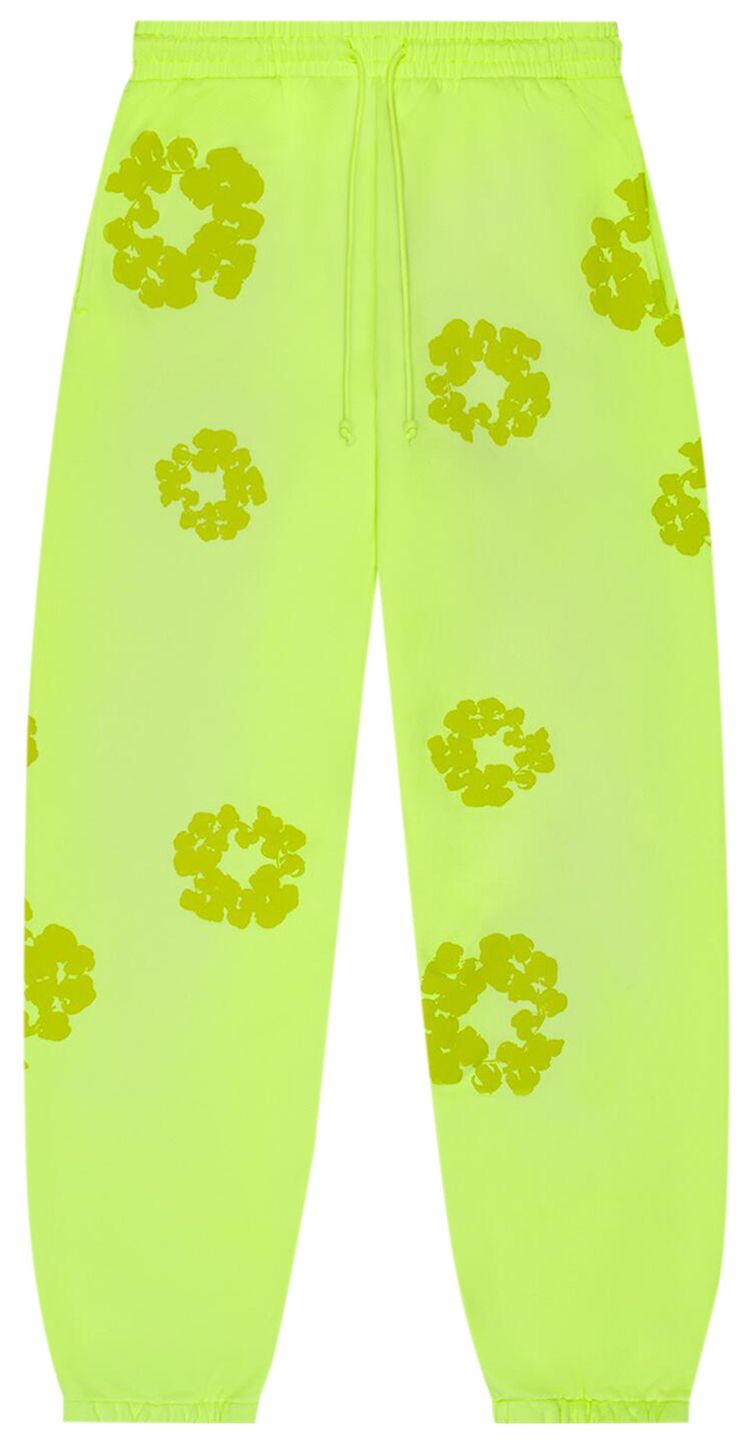 Denim Tears Mono Cotton Wreath Sweatpants Neon Green