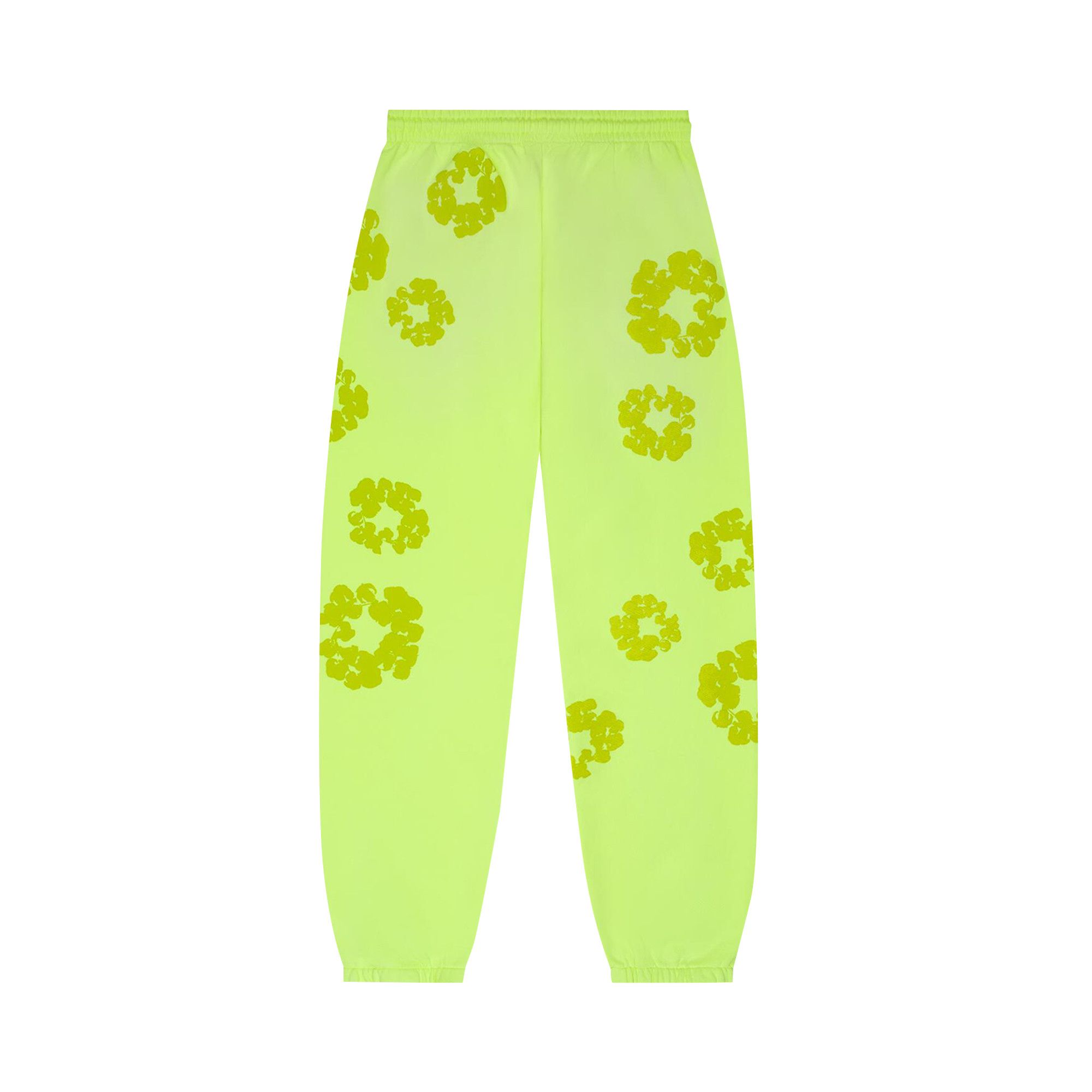 Buy Denim Tears Mono Cotton Wreath Sweatpants 'Neon Green