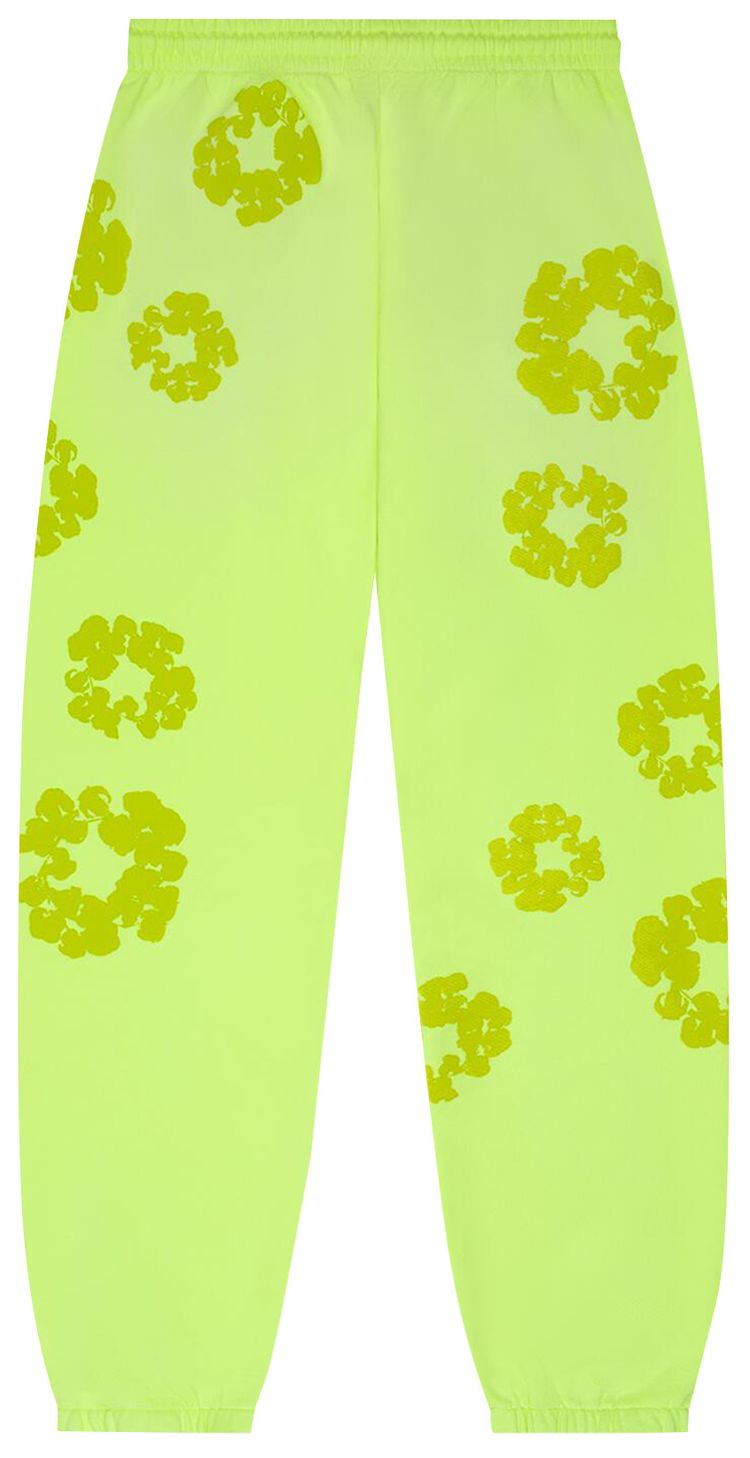 Denim Tears Mono Cotton Wreath Sweatpants Neon Green
