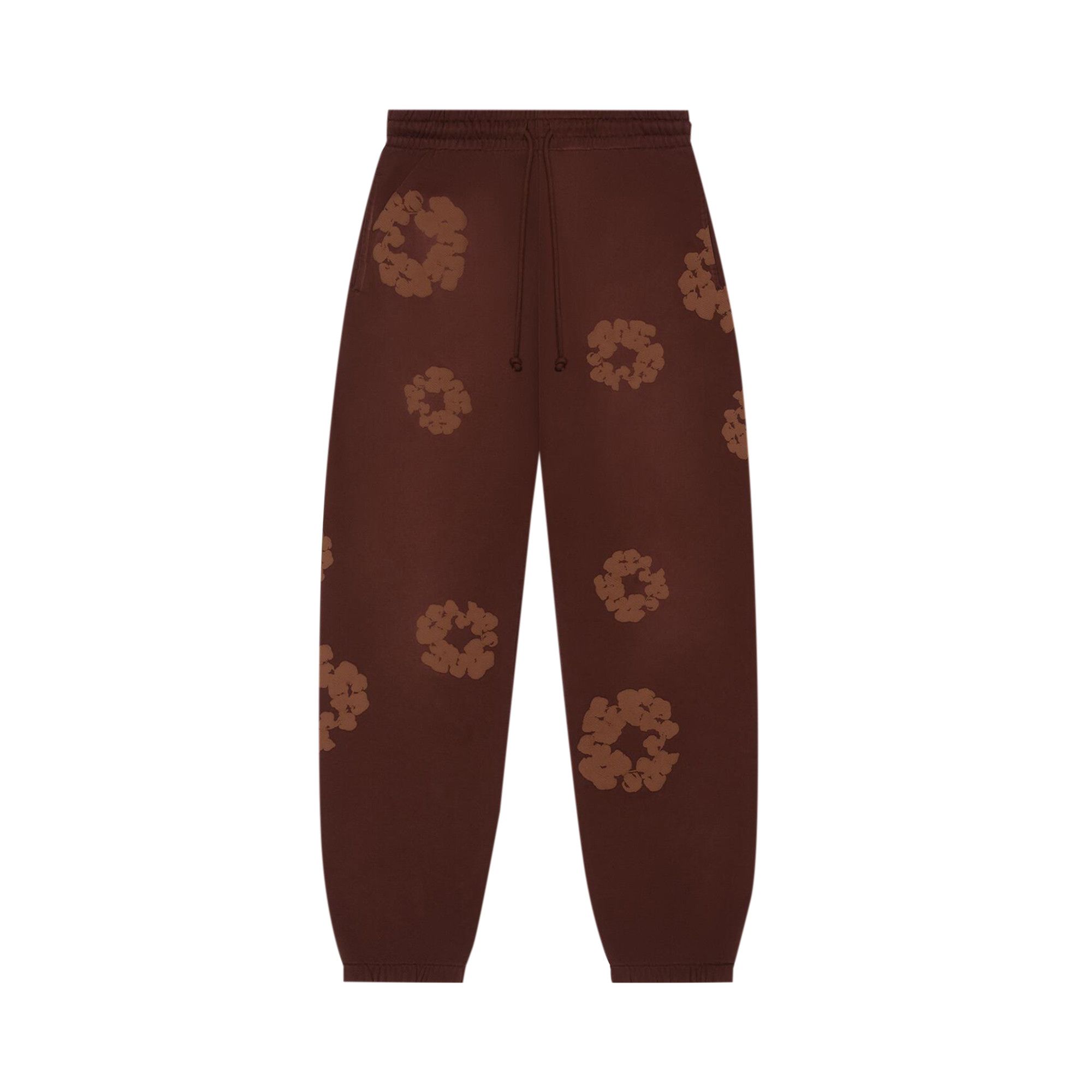 Buy Denim Tears Mono Cotton Wreath Sweatpants 'Brown