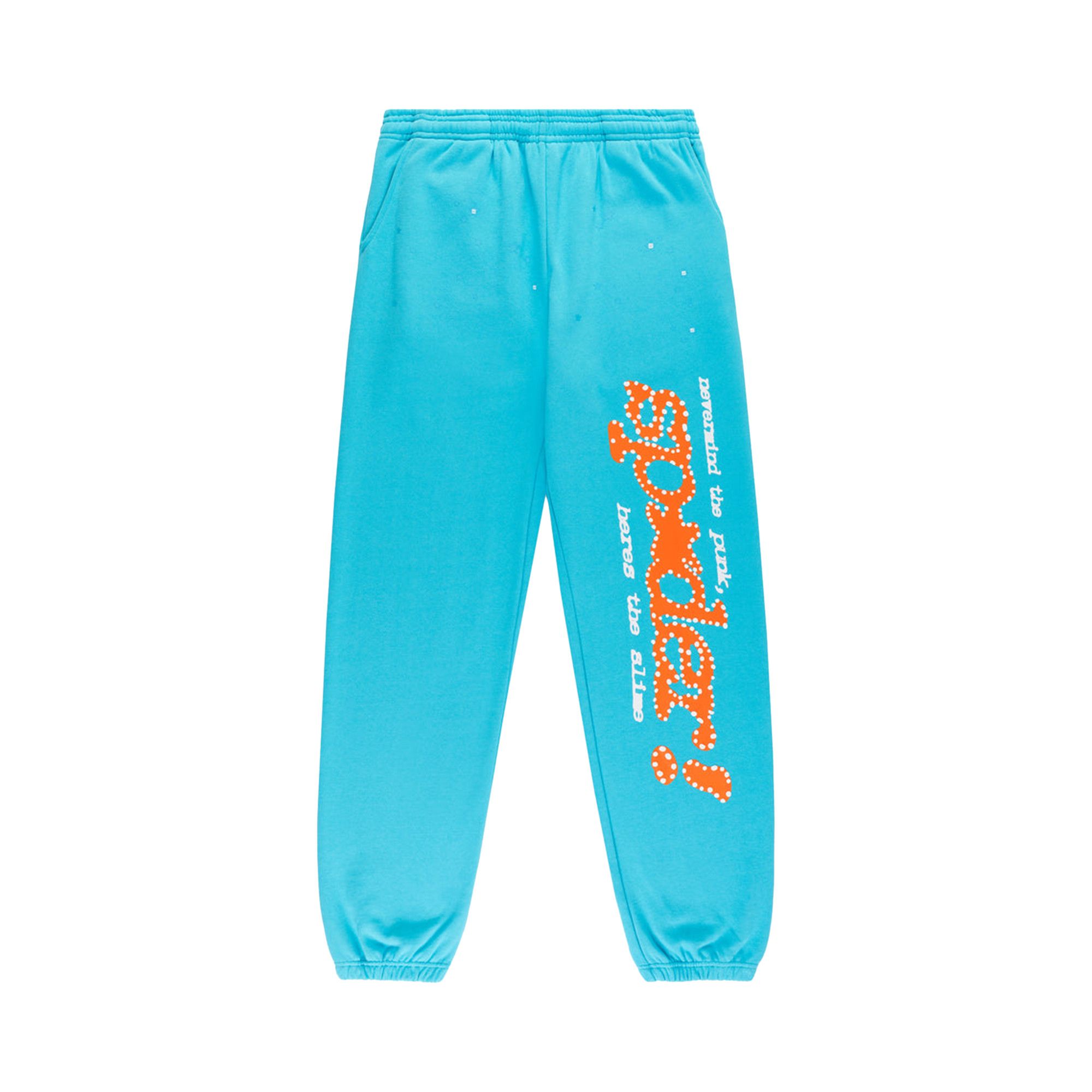Buy Sp5der Punk V2 Sweatpant 'Cyan' - SB009SS25CYA | GOAT