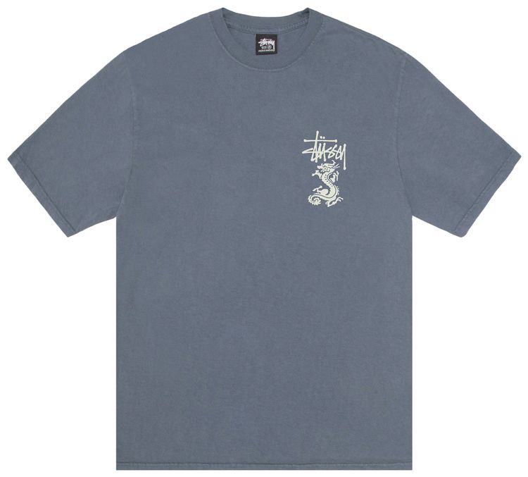 Stussy Double Dragon Tee Pigment Dyed Navy