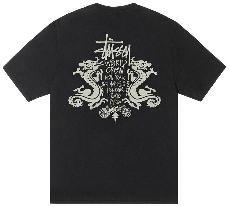 Stussy Double Dragon Tee Pigment Dyed Black