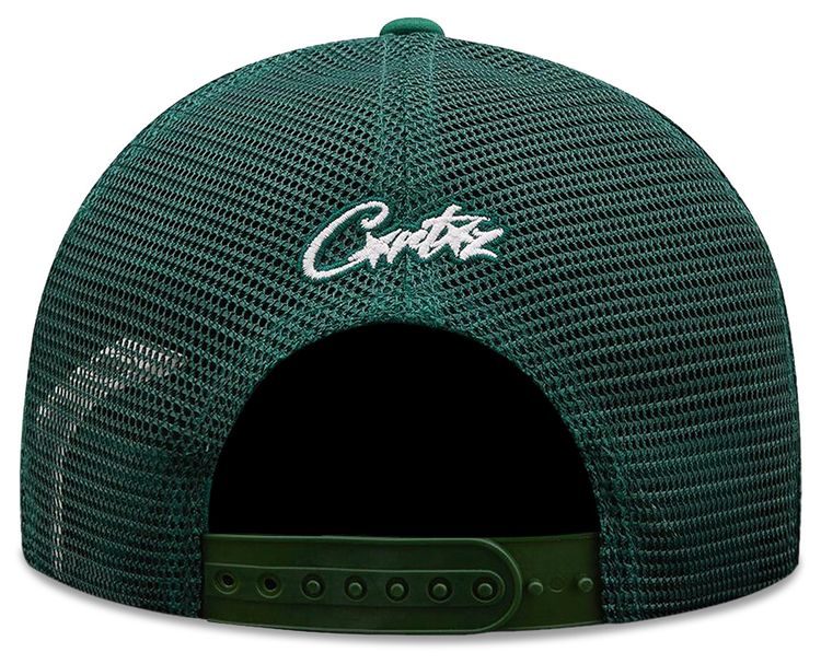 Corteiz Alcatraz Puff Print Trucker Hat Green