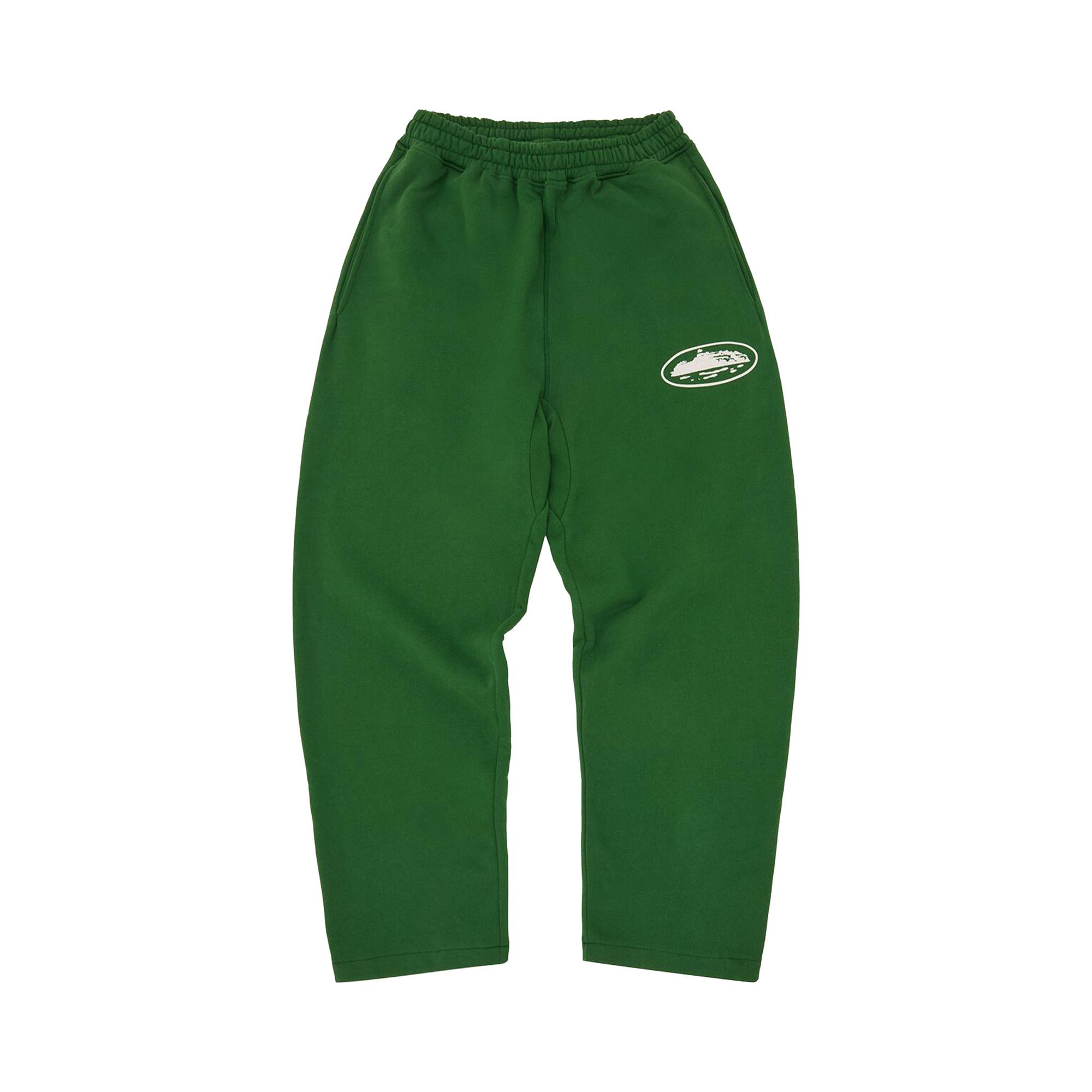 Buy Corteiz Island Puff Print Open Hem Sweatpant 'Green