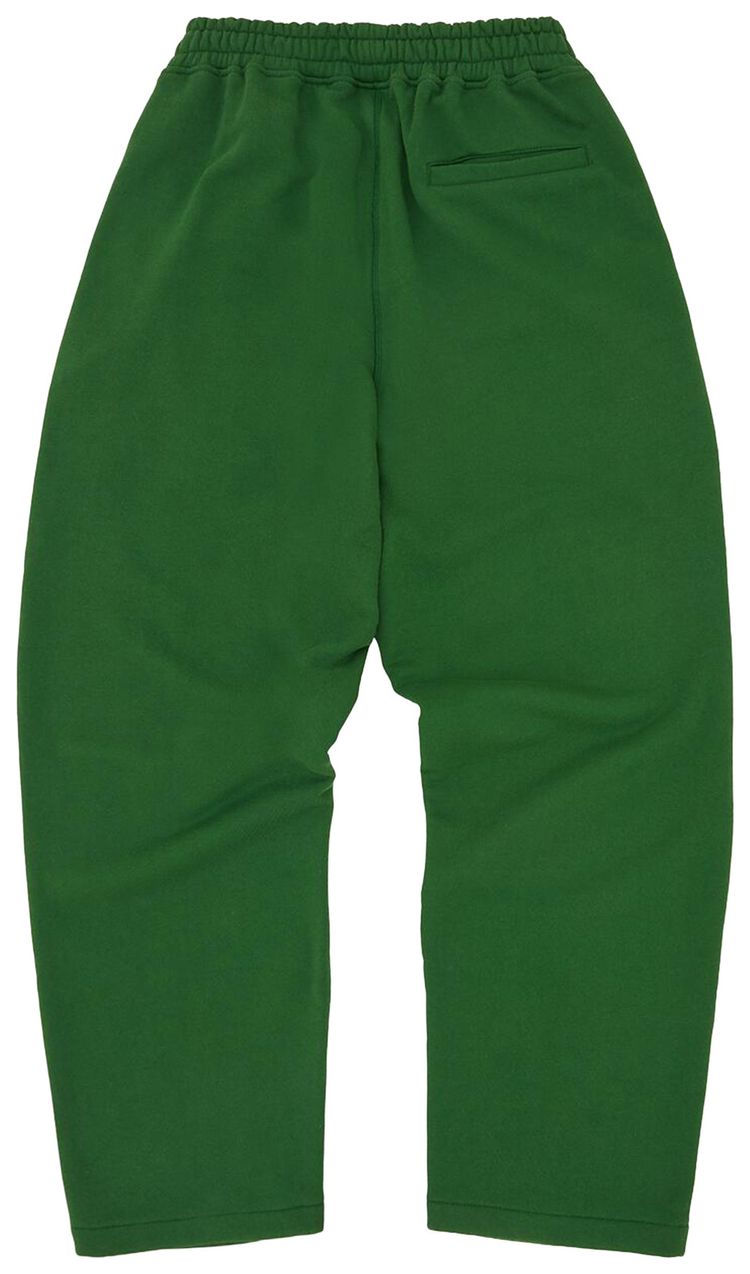 Corteiz Island Puff Print Open Hem Sweatpant Green