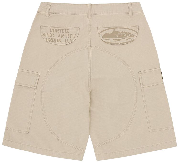 Corteiz Guerillaz Cargo Short Tan