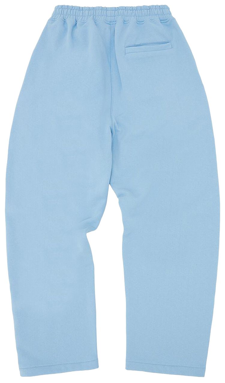 Corteiz Island Puff Print Open Hem Sweatpant Baby Blue