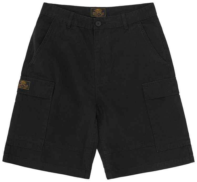 Corteiz Guerillaz Cargo Short Black