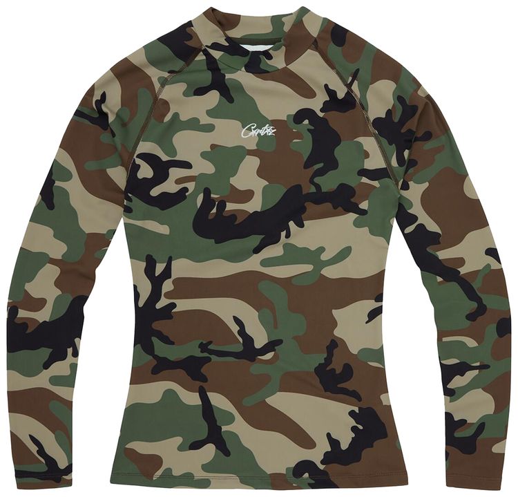 Corteiz Litework Compression Top Woodland Camo