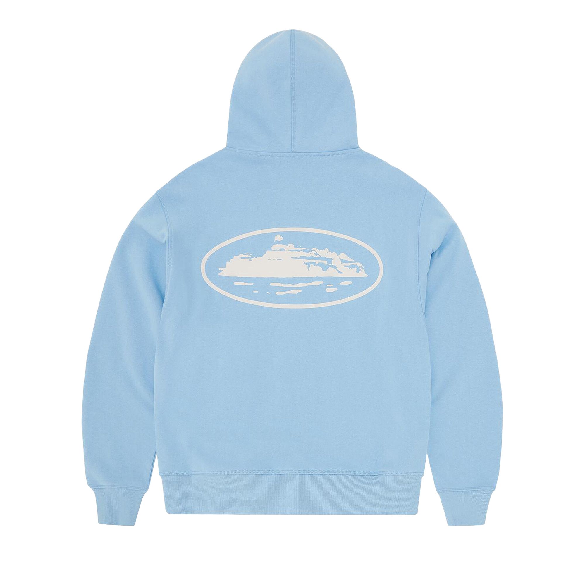 Buy Corteiz Island Puff Print Zip Hoodie 'Baby Blue