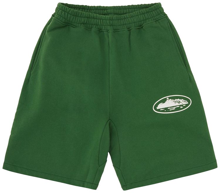 Corteiz Island Puff Print Sweatshort Green