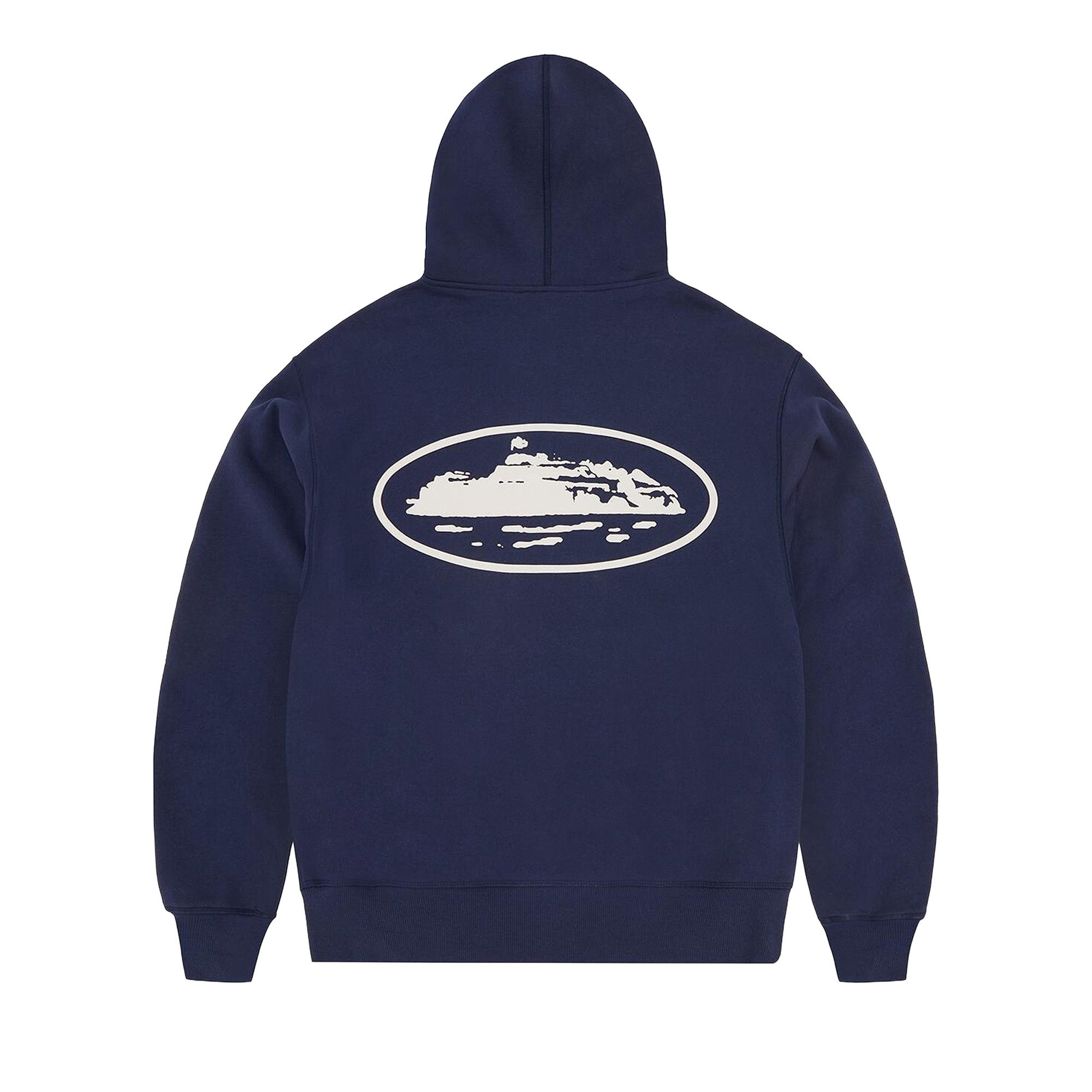 Buy Corteiz Island Puff Print Zip Hoodie 'Navy' - CRTZ0531 040