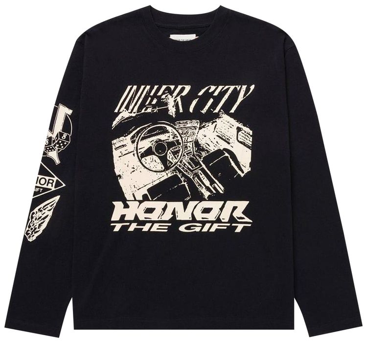 Honor The Gift Long Sleeve Driving Tee Black