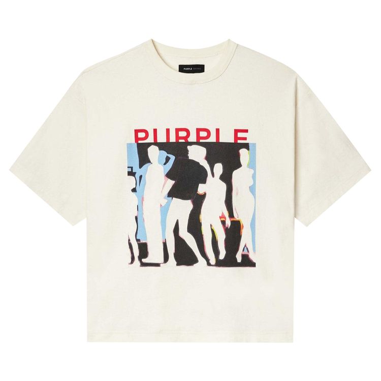 PURPLE BRAND Jersey Oversized T Shirt Off White