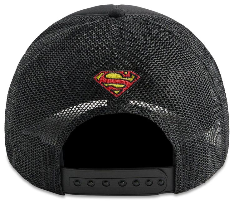 Kith x Superman Nolan Trucker Hat Black