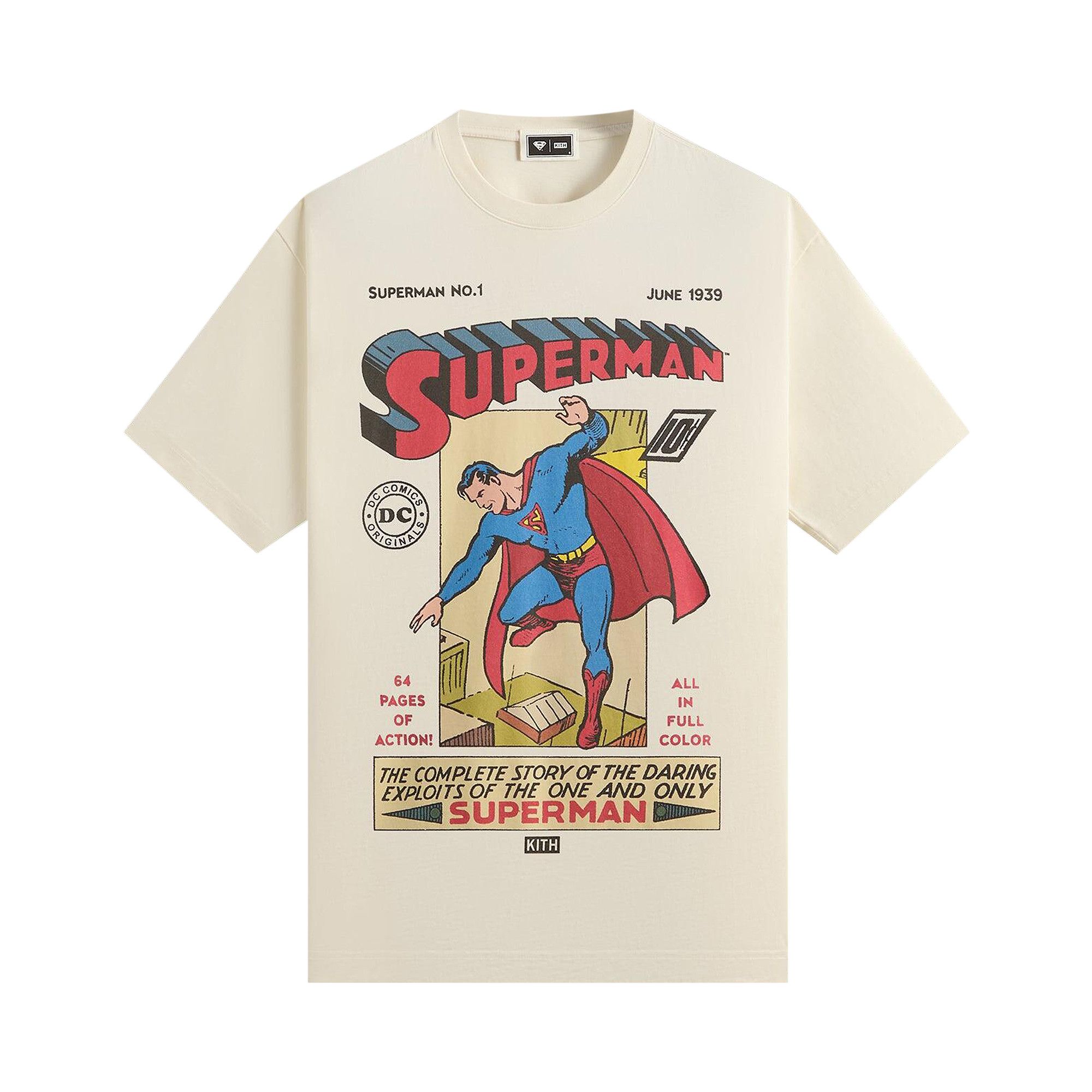 Buy Kith x Superman No.1 Vintage Tee 'Sandrift' - KHM033890 104