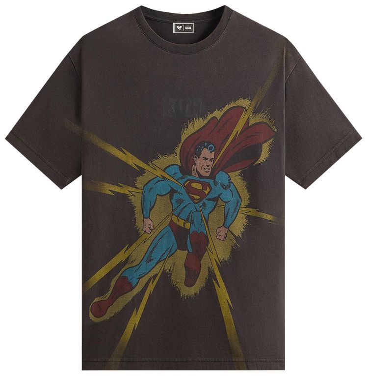 Kith x Superman Lightning Bolt Tee Black