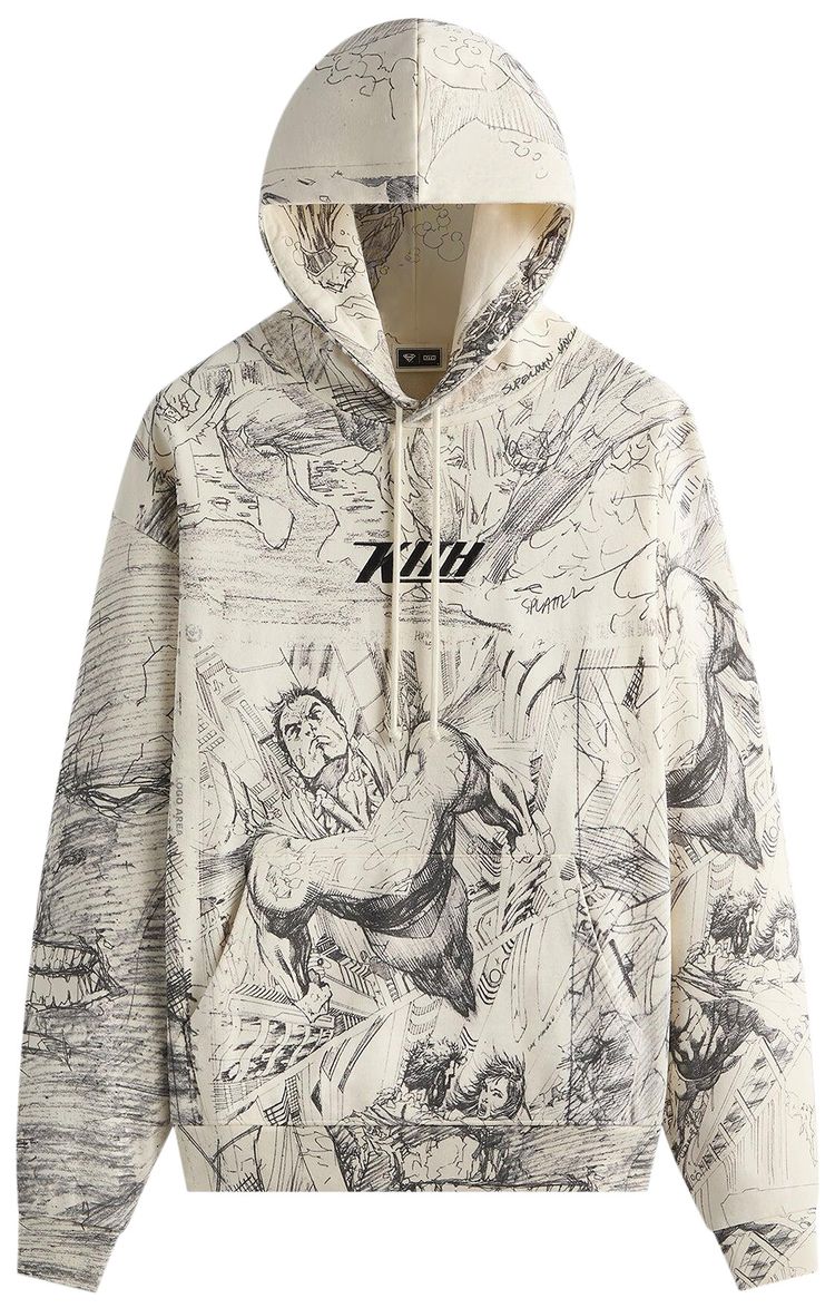 Kith x Superman Sketch Nelson Hoodie Sandrift